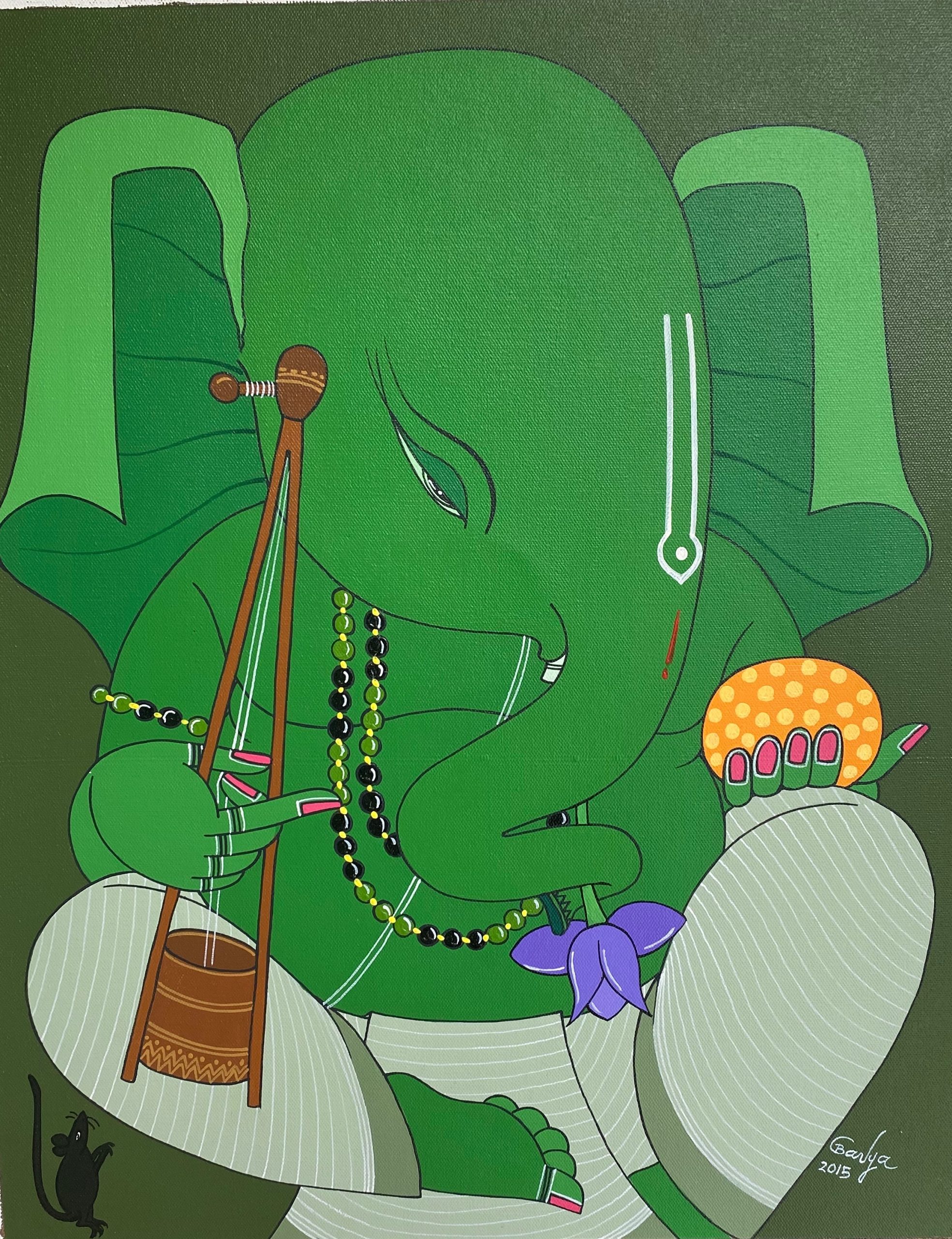 Ganesha with ladoo - W:41 x L:51